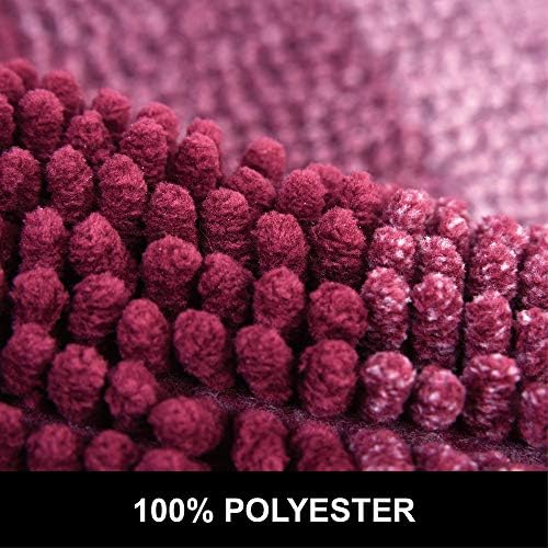 COSY HOMEER Fuchsia Bath Rug 28x18 Inch Non-Slip Super Soft