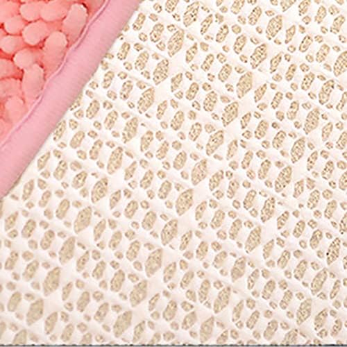 JAIJY Plush Rug Pad - Soft Chenille Bath Rug 13x19 Non-Slip