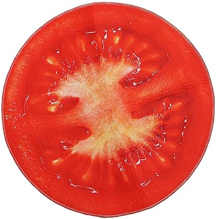 SOLUSTRE Round Non Slip Fruit Print Bath Mat