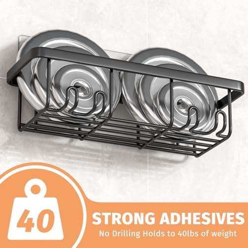 5-Pack Adhesive Shower Caddies with Rustproof Shelves