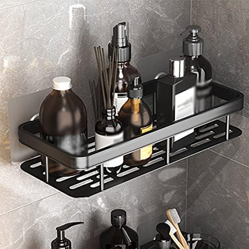 Shower Caddy With Hooks - Metal Organizer No Drilling 2 Tier Storage for Bathroom Kitchen