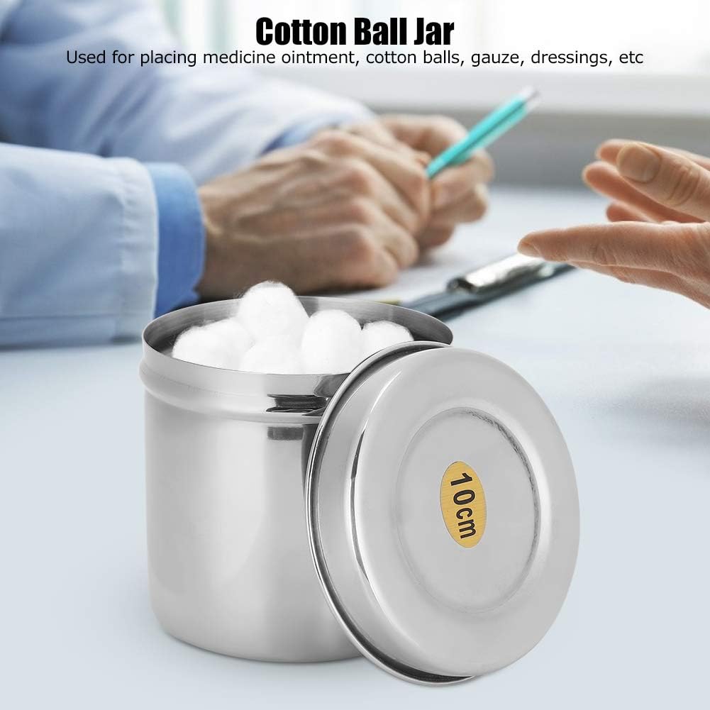 Restokki Stainless Steel Cotton Ball Holder with Lid