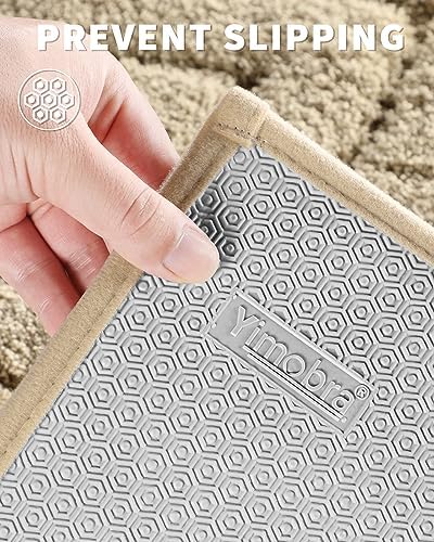 Yimobra Extra Soft Microfiber Bath Rug 36x24 Non Slip Beige