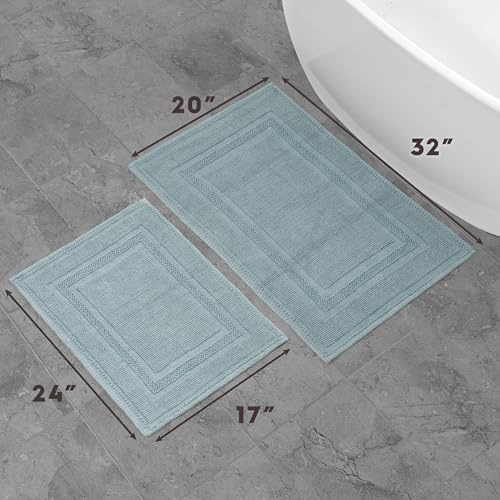 Jean Pierre Cotton Stonewash Racetrack Bath Rug Set
