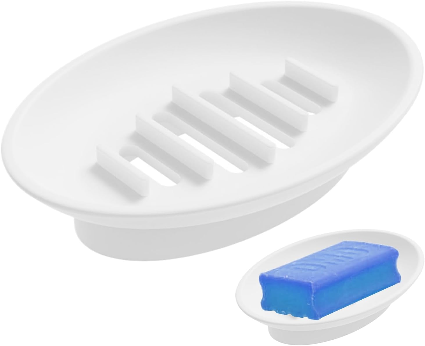 Silicone Soap Dish Holder for Shower and Kitchen