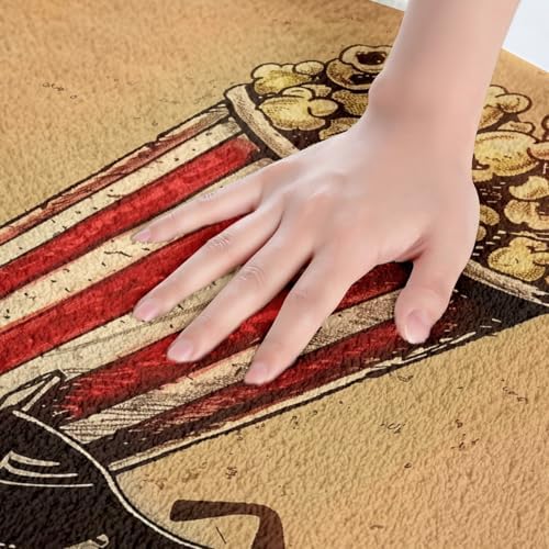 Homewish Retro Movie Shaggy Bath Rug - 16x24 Inch