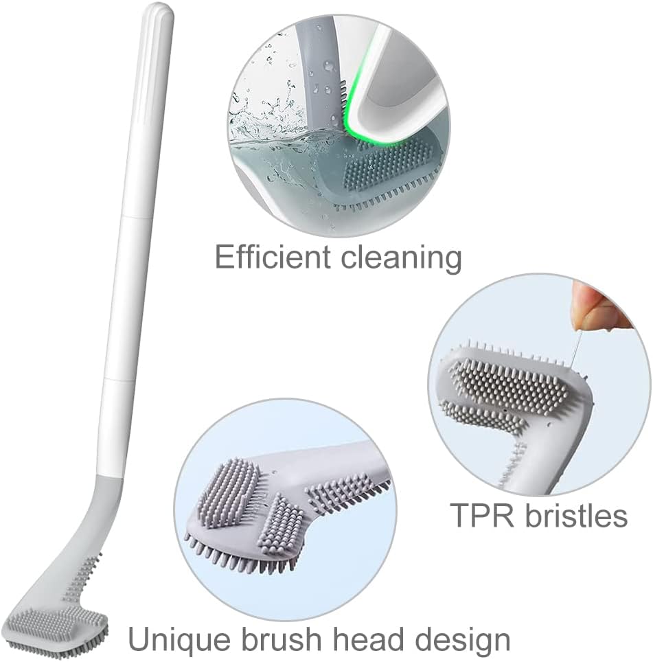 CYANLUX Long Handle Toilet Brush with Holder