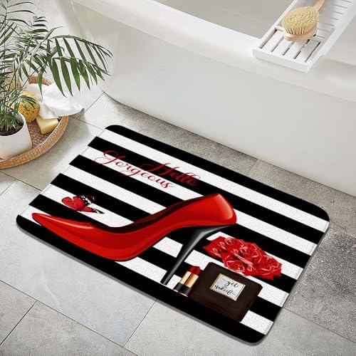 Modern Love Theme Bath Mat 16x24 Inch