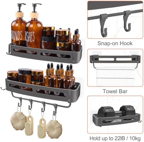 BELICOO Shower Caddy Adhesive 2 Pack