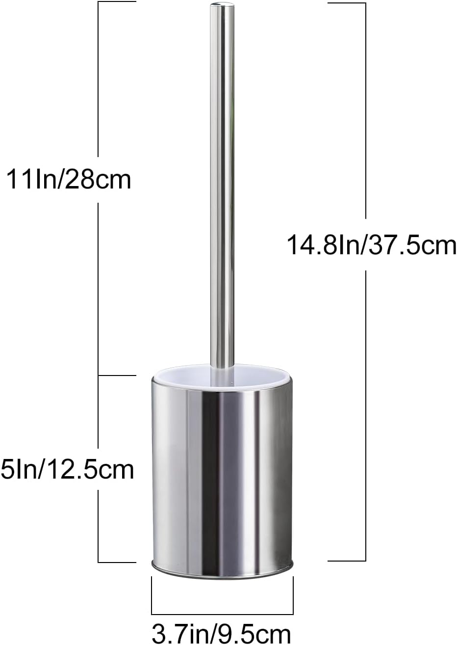 DJLEE Toilet Brush Set 2 Packs with Holder Stainless Steel