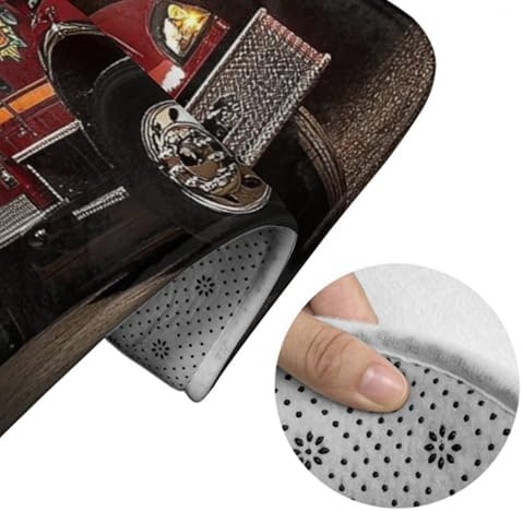 Memory Foam Fire Truck Shower Bath Rug