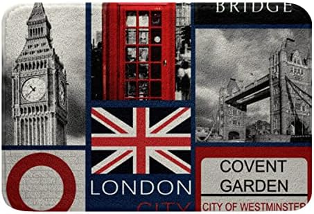 SGYDW London Bath Mat with Tower Bridge Design