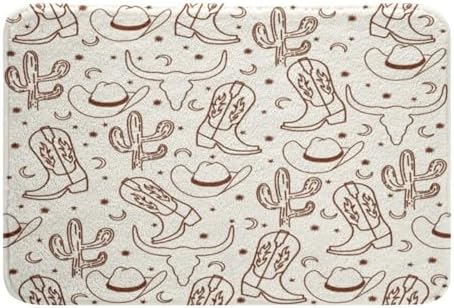 Feelyou Western Cowboy Bath Rug 16x24 Inch