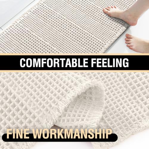 HVERSAILTEX Waffle Runner Rug 24 x 72 Ivory