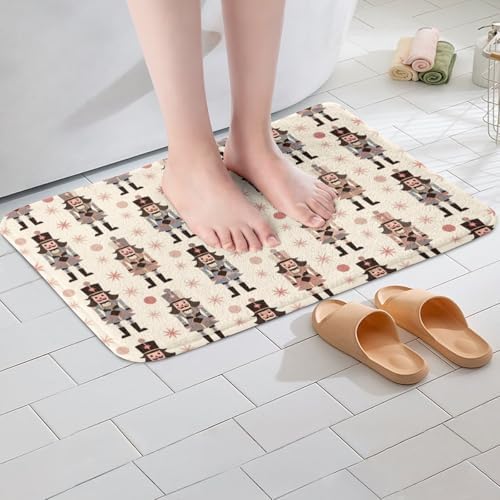 Feelyou 16x24 Inch Khaki Nutcracker Bath Mat