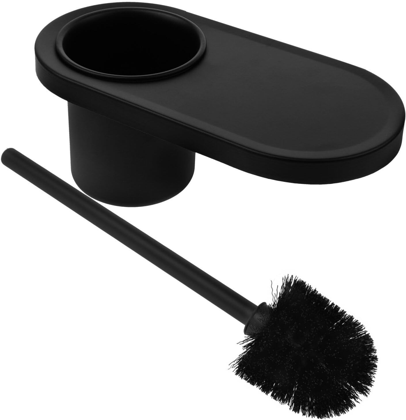 Toilet Brush and Plunger Set with Hidden Holder