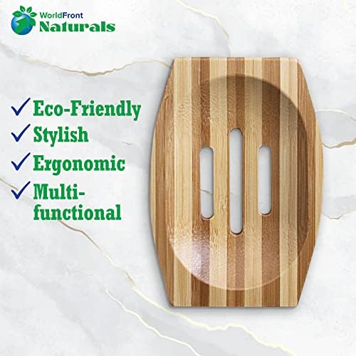 Worldfront Bamboo Soap Dish for Shower Wall