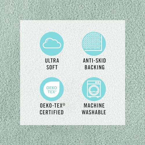 Martha Stewart Drylon Bath Rug - Aqua 17x24 Inches