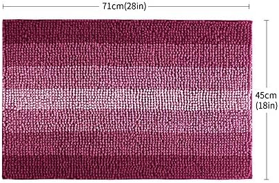COSY HOMEER Fuchsia Bath Rug 28x18 Inch Non-Slip Super Soft
