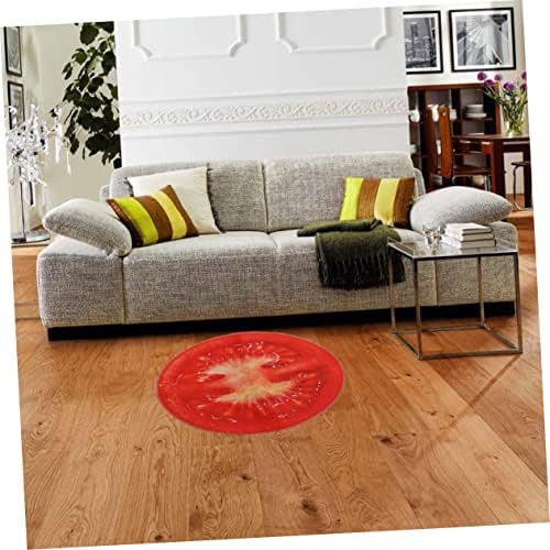 PRETYZOOM Round Non-Slip Bath Rug with Fruit Pattern