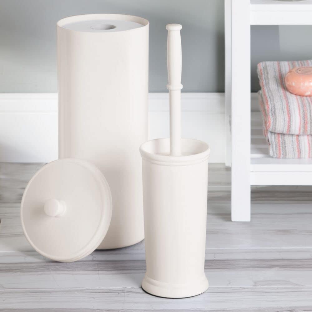 mDesign Toilet Bowl Brush with Modern Holder