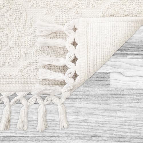 Jean Pierre Ricardo Bath Mats Set of 2 Ivory 1