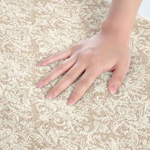 Feelyou 16x24 Inch Jacquard Bath Mat Brown
