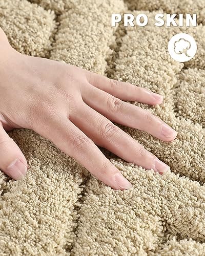 Yimobra Extra Soft Microfiber Bath Rug 36x24 Non Slip Beige