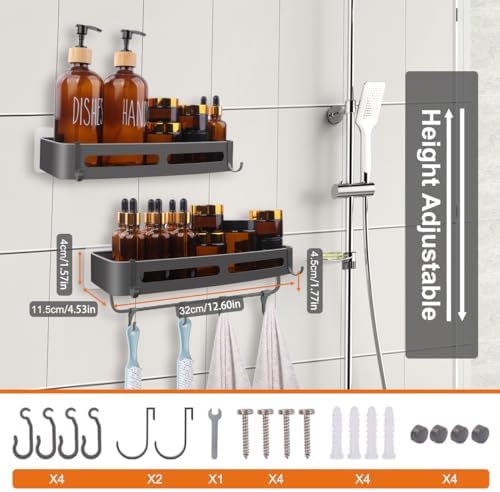 BELICOO Shower Caddy Adhesive 2 Pack