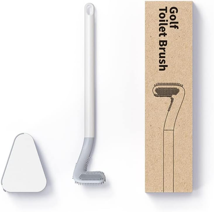 MASTERDUAN Toilet Brush and Holder Set with Flexible Silicone Bristles
