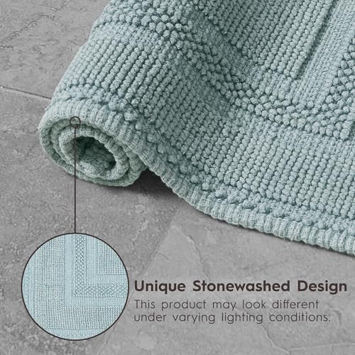 Jean Pierre Cotton Stonewash Racetrack Bath Rug Set