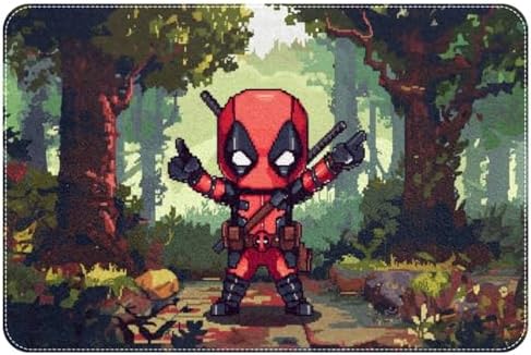 CMJSGG Deadpool Chair Rug - 60x40cm Machine Washable