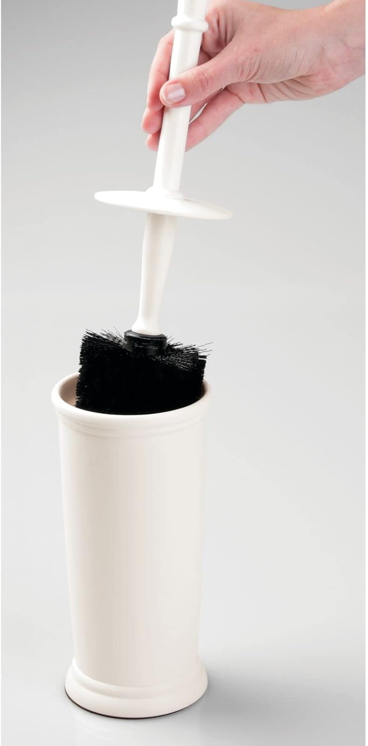 mDesign Toilet Bowl Brush with Modern Holder