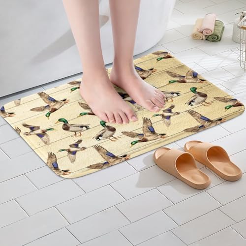 Feelyou Duck Bath Mat 16x24 Farmhouse Decor