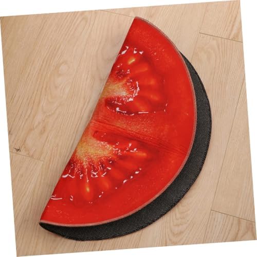 Round Non-Slip Foot Mat with Fruit Design