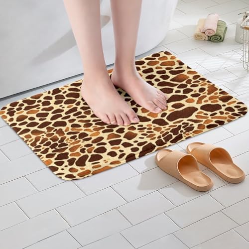 Feelyou 16x24 Inch Giraffe Print Bath Rug