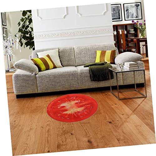 SOLUSTRE Round Non Slip Fruit Print Bath Mat