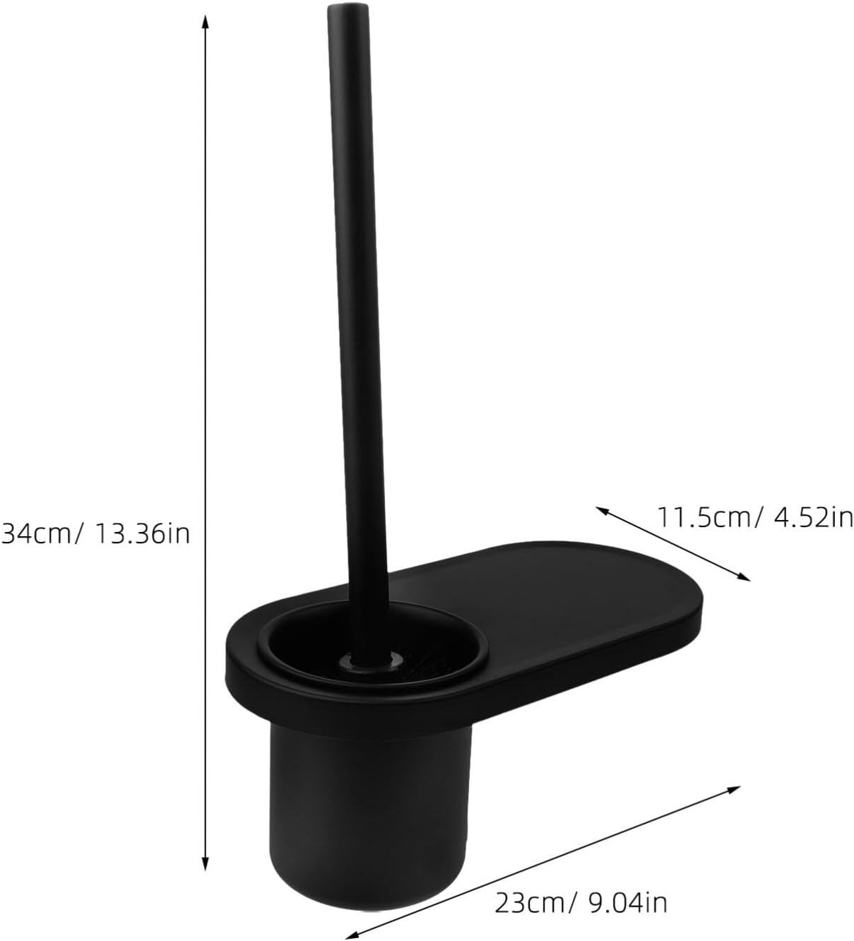 Toilet Brush and Plunger Set with Hidden Holder
