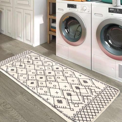 Uphome Boho Runner Rug 24x59 Non-Slip Bathroom Mat