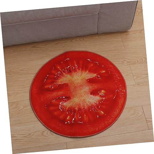 SOLUSTRE Round Non Slip Fruit Print Bath Mat