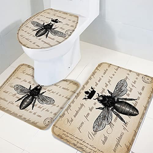 YESOF66 3 Piece Bathroom Rugs Set with Non-Slip