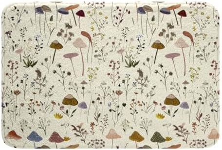 Mushroom Bath Mat with Non-Slip Base and Water Absorbent Design