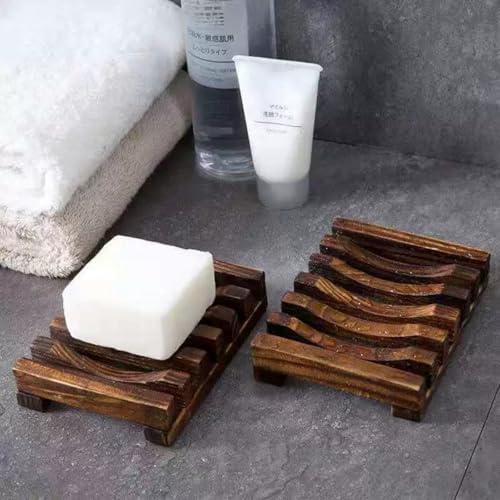 Wooden Soap Dish - 1pcs Natural Pine Wood Holder