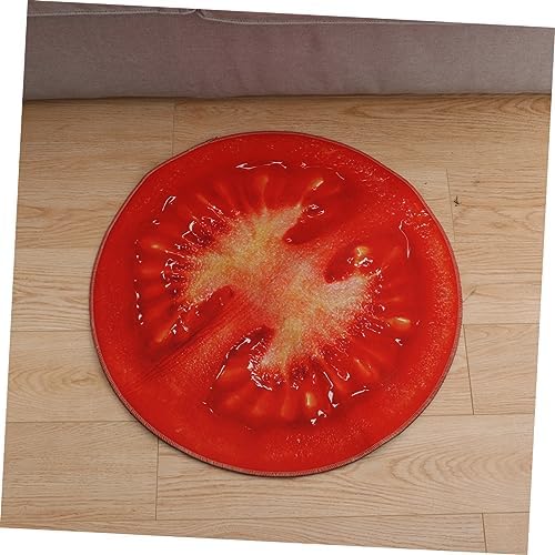 Healifty Round Non-Slip Fruit Rug for Bath Bedroom