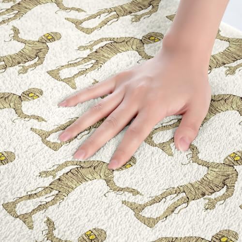 Feelyou Halloween Bath Rug 16x24 Inch Gothic Bones Style