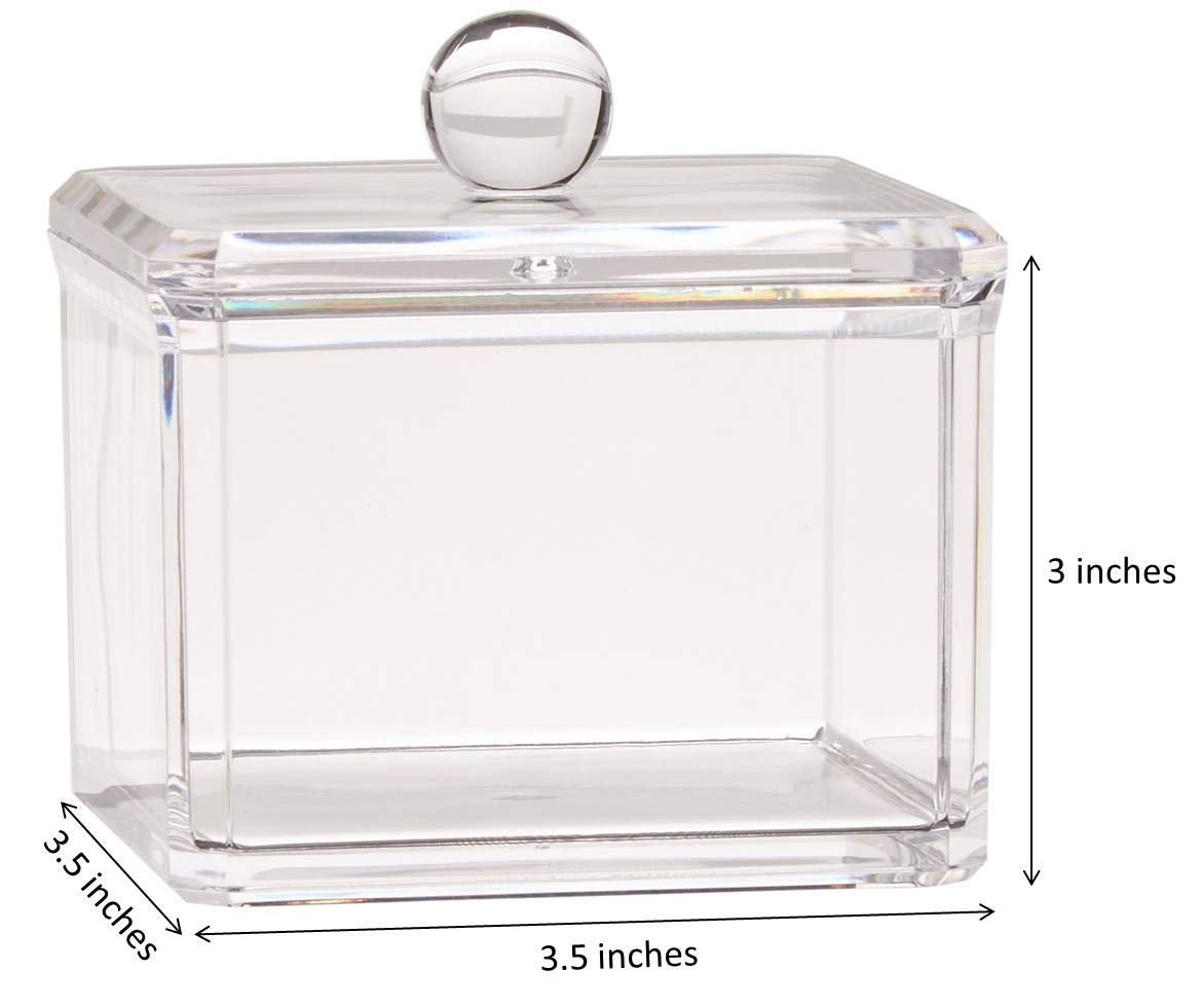 KW Collection Clear Acrylic Swab Holder Organizer