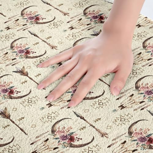 Feelyou Western Longhorn Cow Skull Bath Rug for Kids 16x24