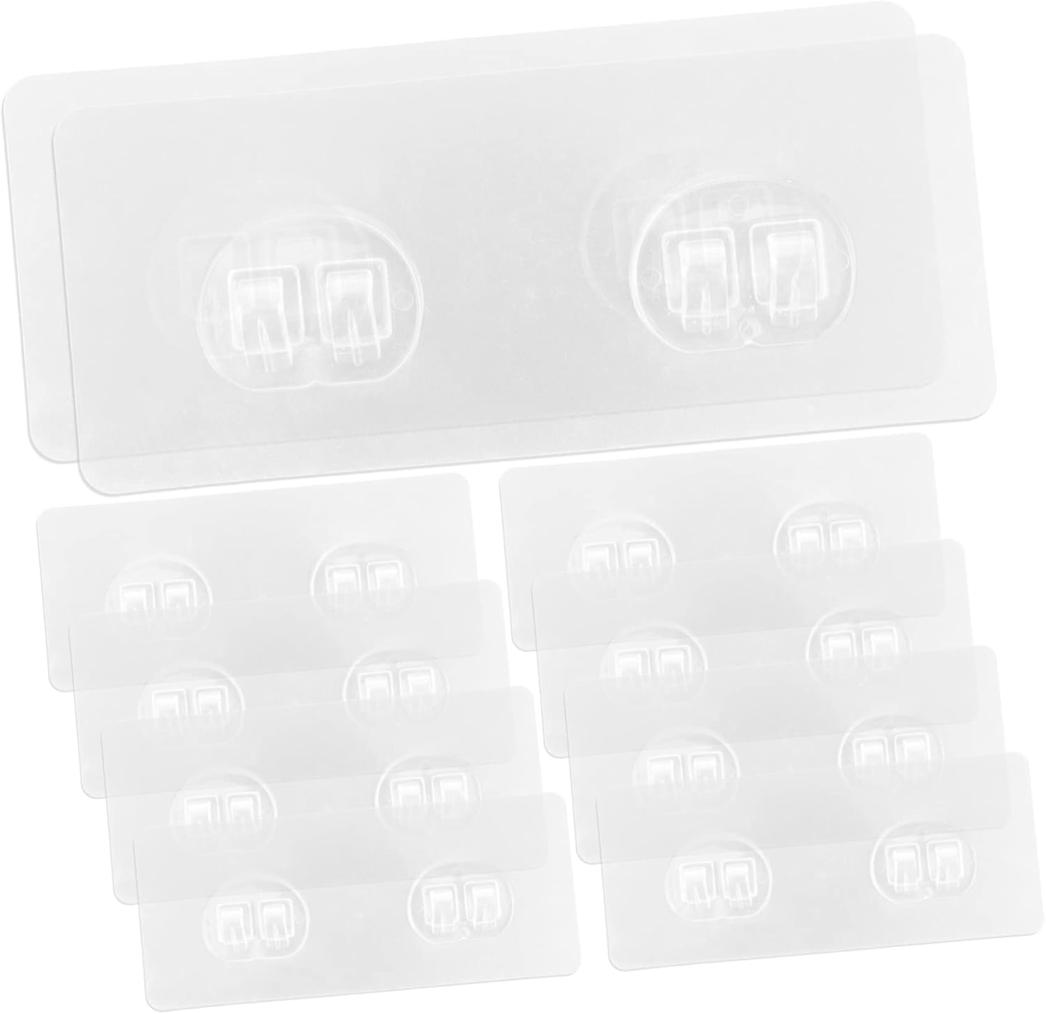 Cabilock 20 Pcs Non-Marking Double Claw Shower Shelf Hooks