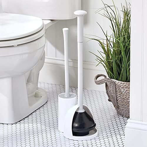 mDesign Hidden Plunger and Brush Set - WhiteLight Gray 1