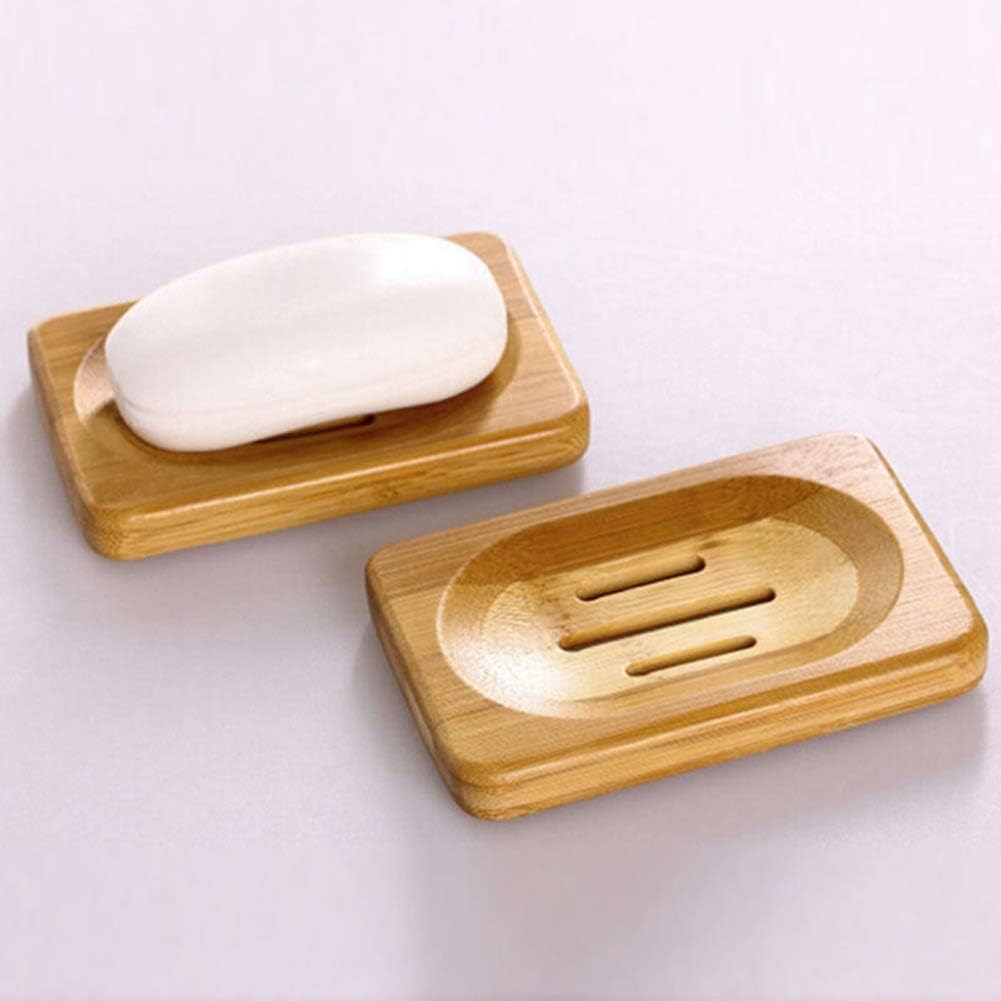 AkoMatial Bamboo Soap Dish with Holes for Dry Storage